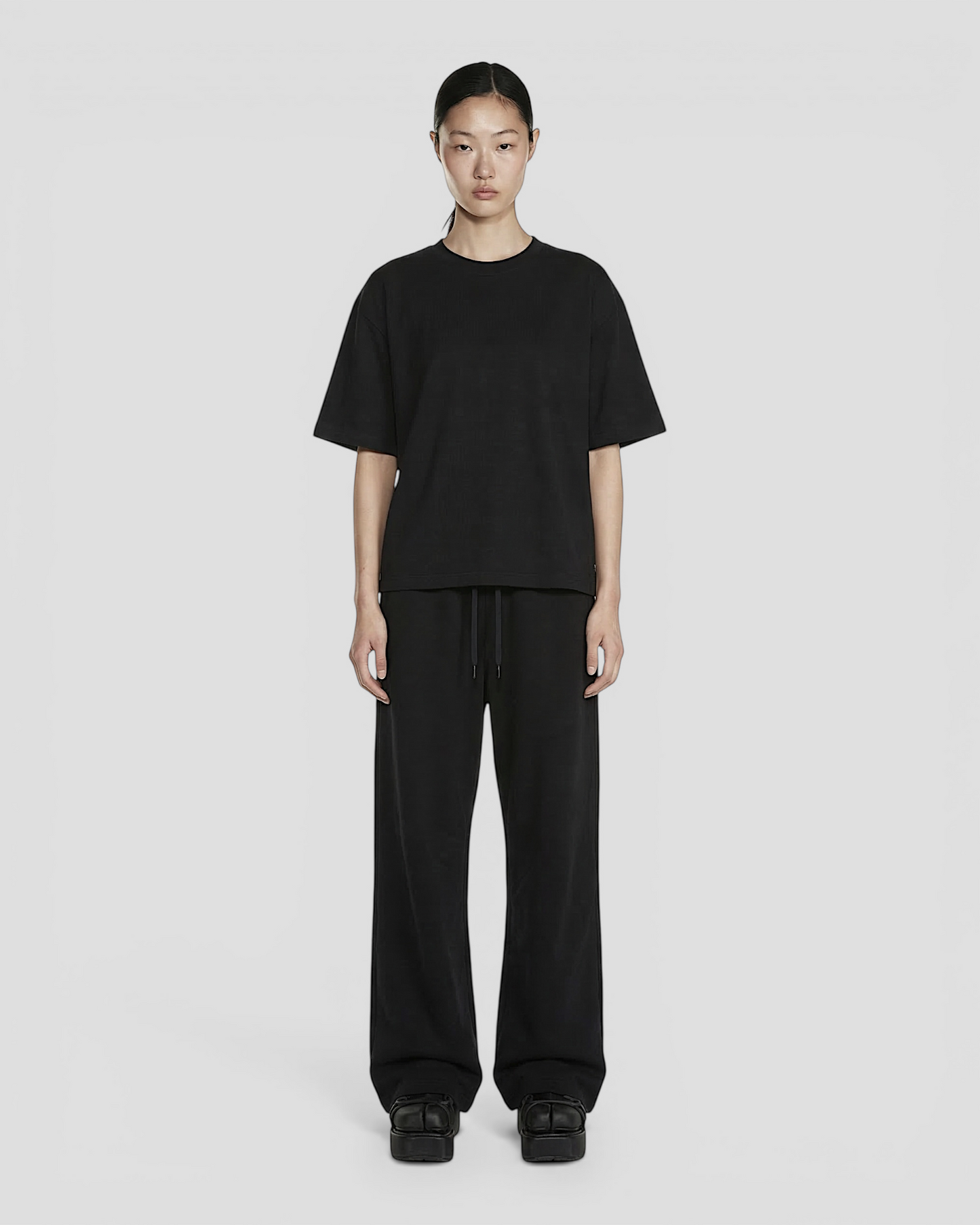 Norte Oversized Blank Black Tee V2