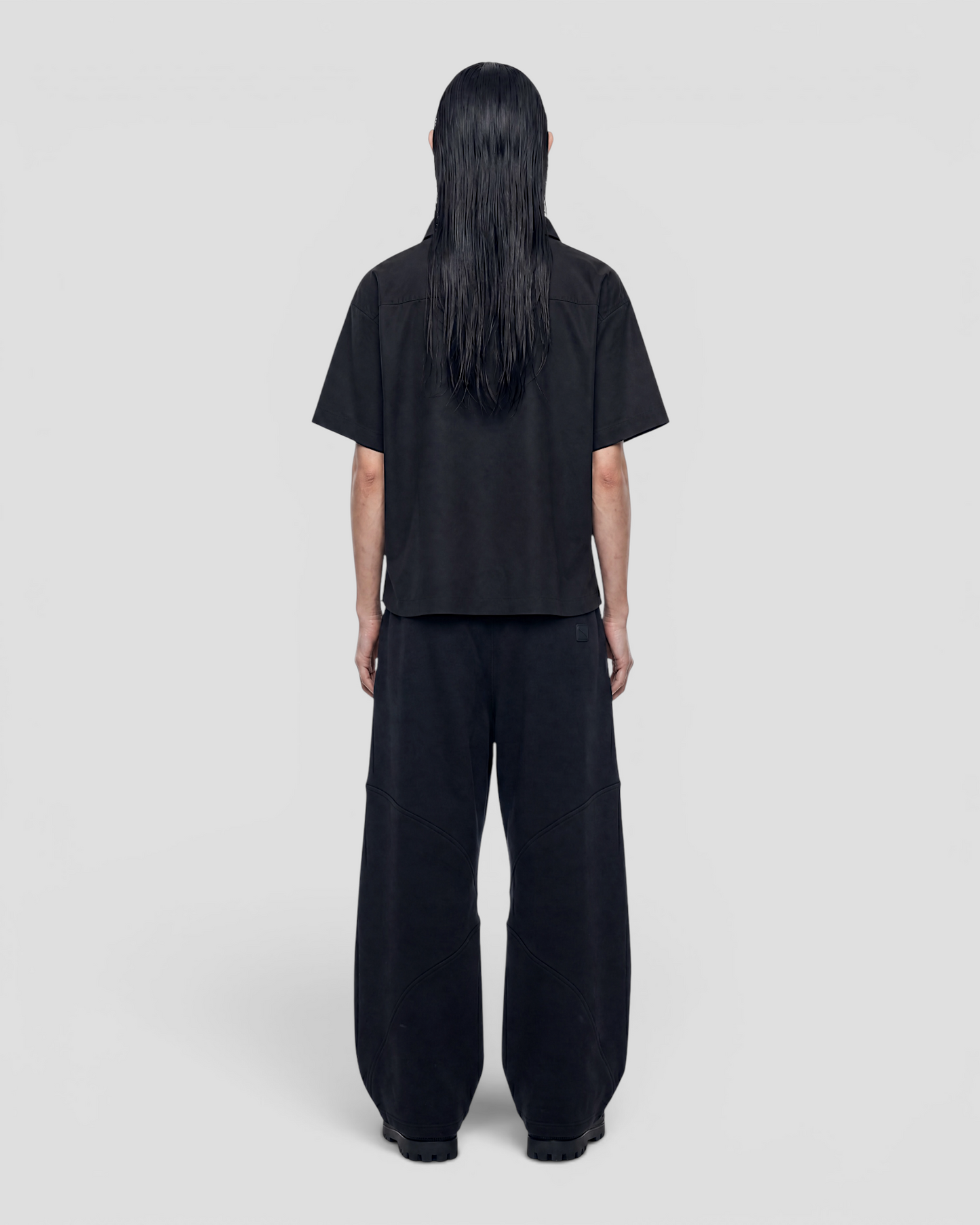 Nate Blank Black Boxy Shirt