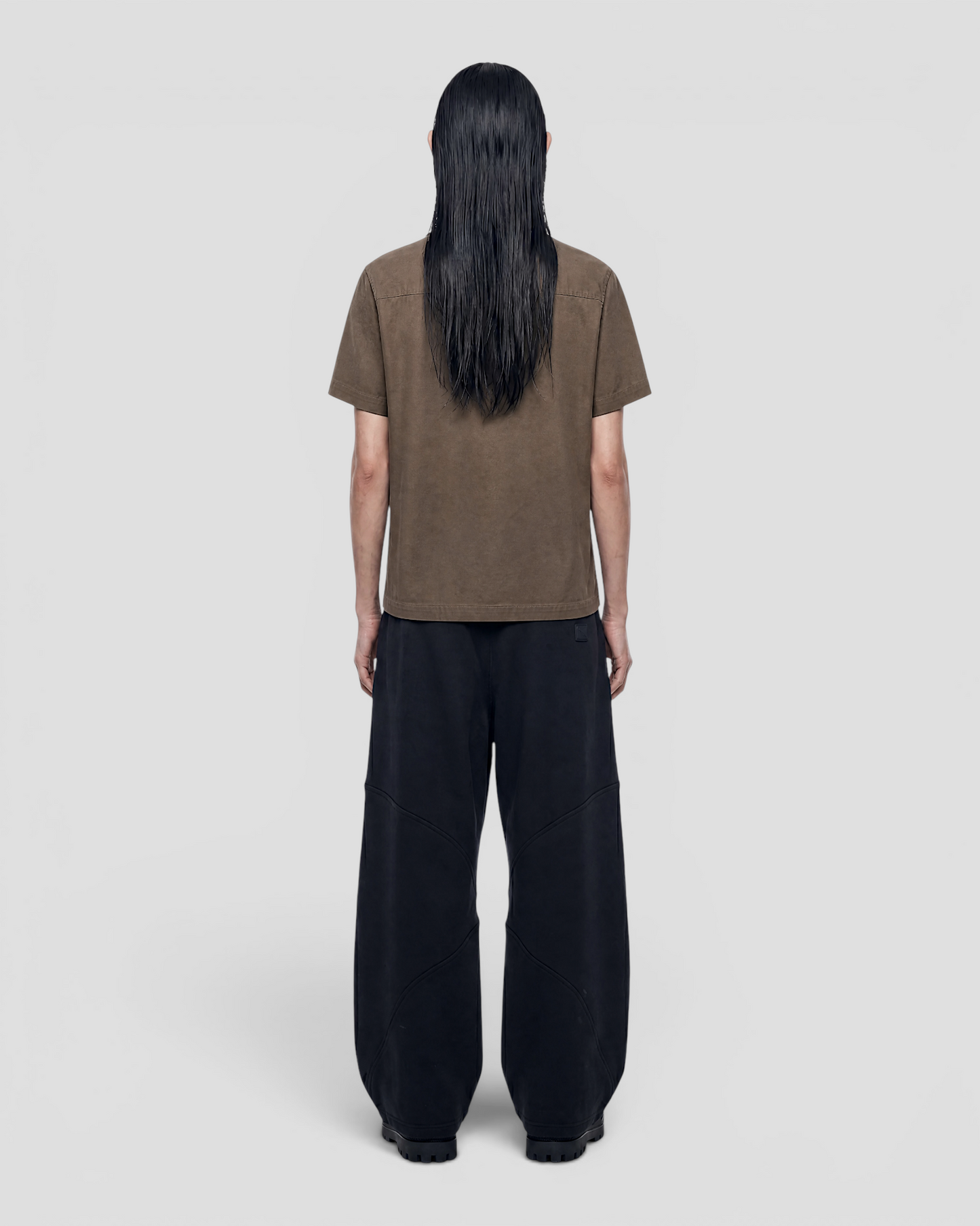 Nate Blank Brown Boxy Shirt