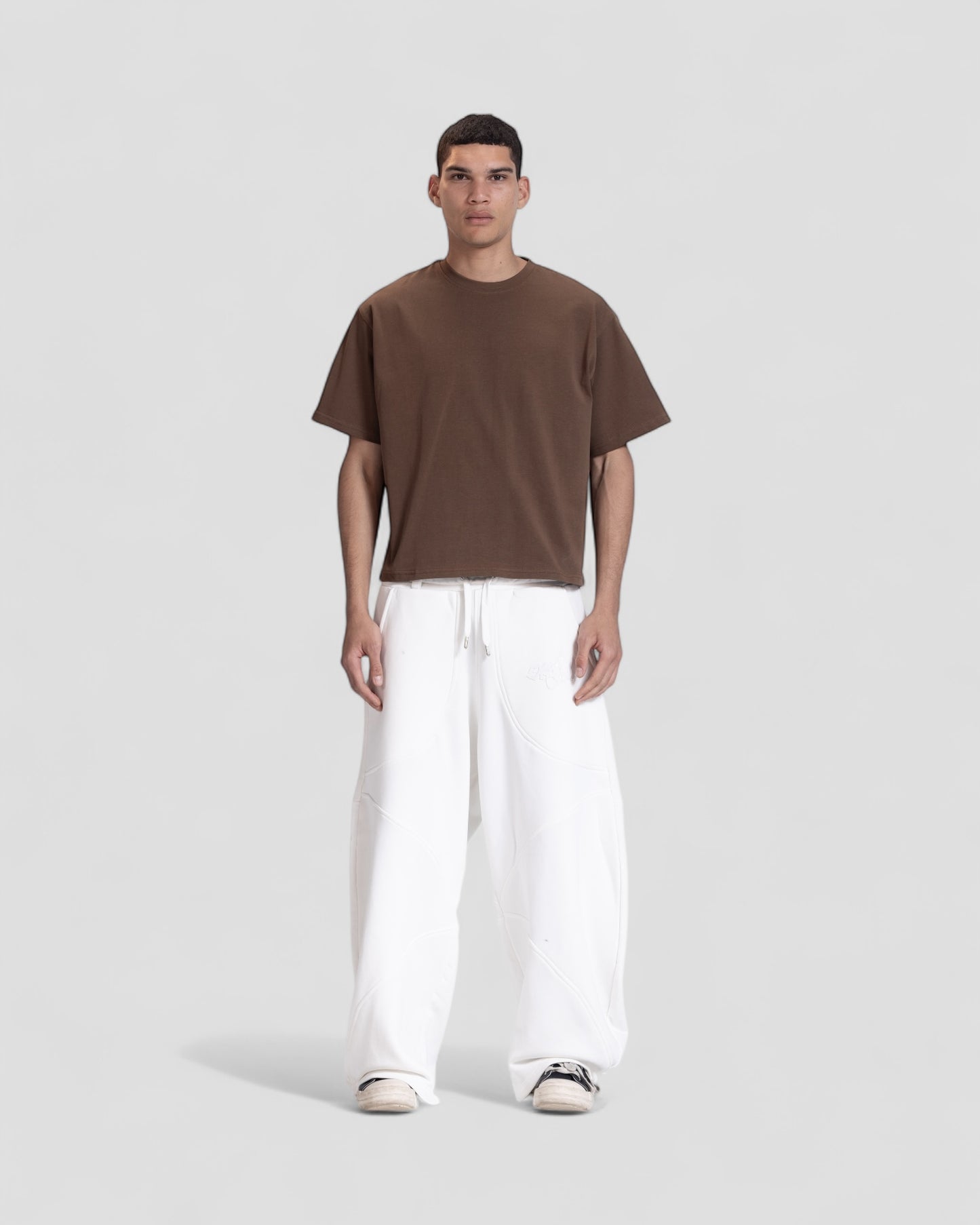 The Perfect Blank Dark Brown Boxy Tshirt