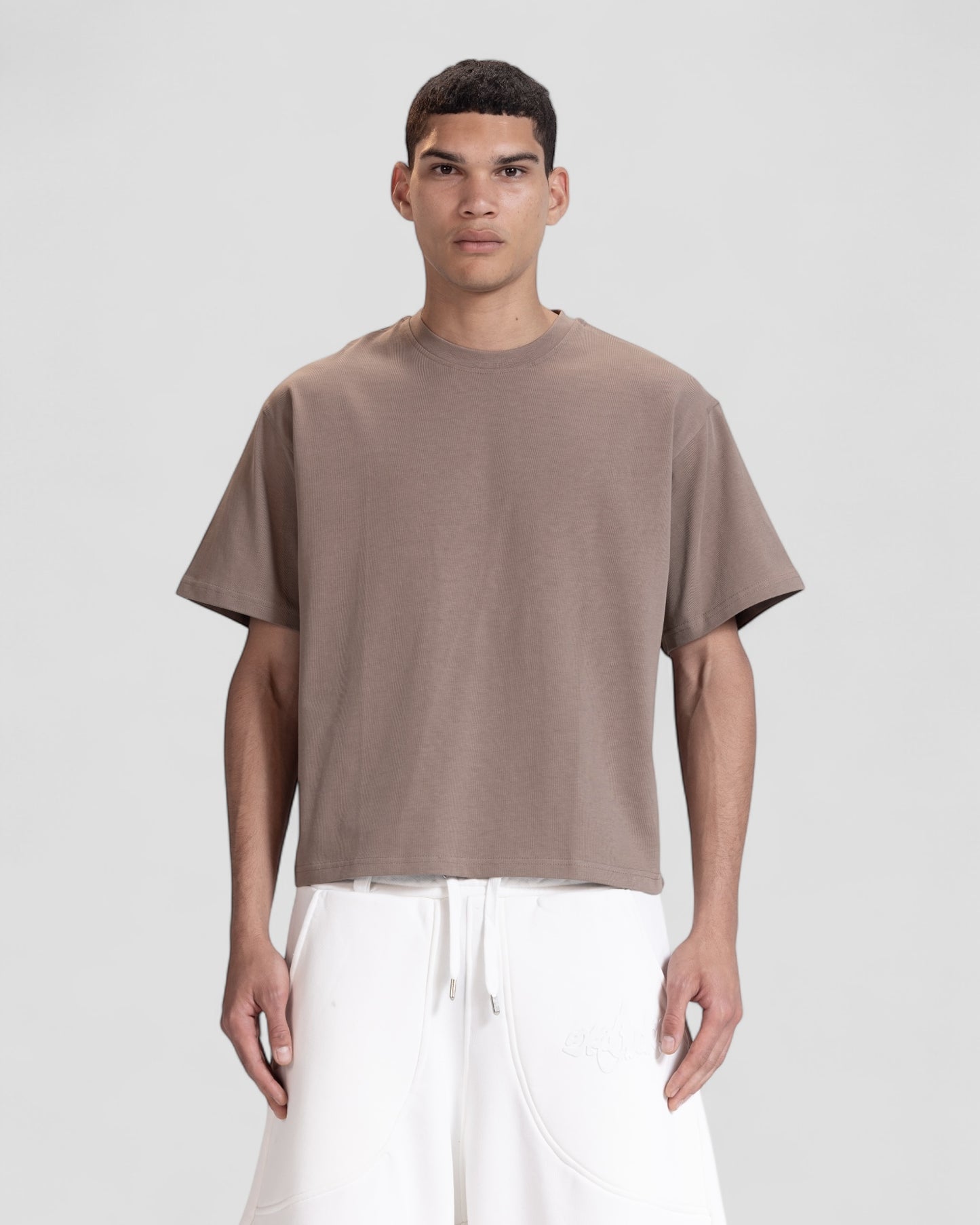 The Perfect Blank Brown Boxy Tshirt