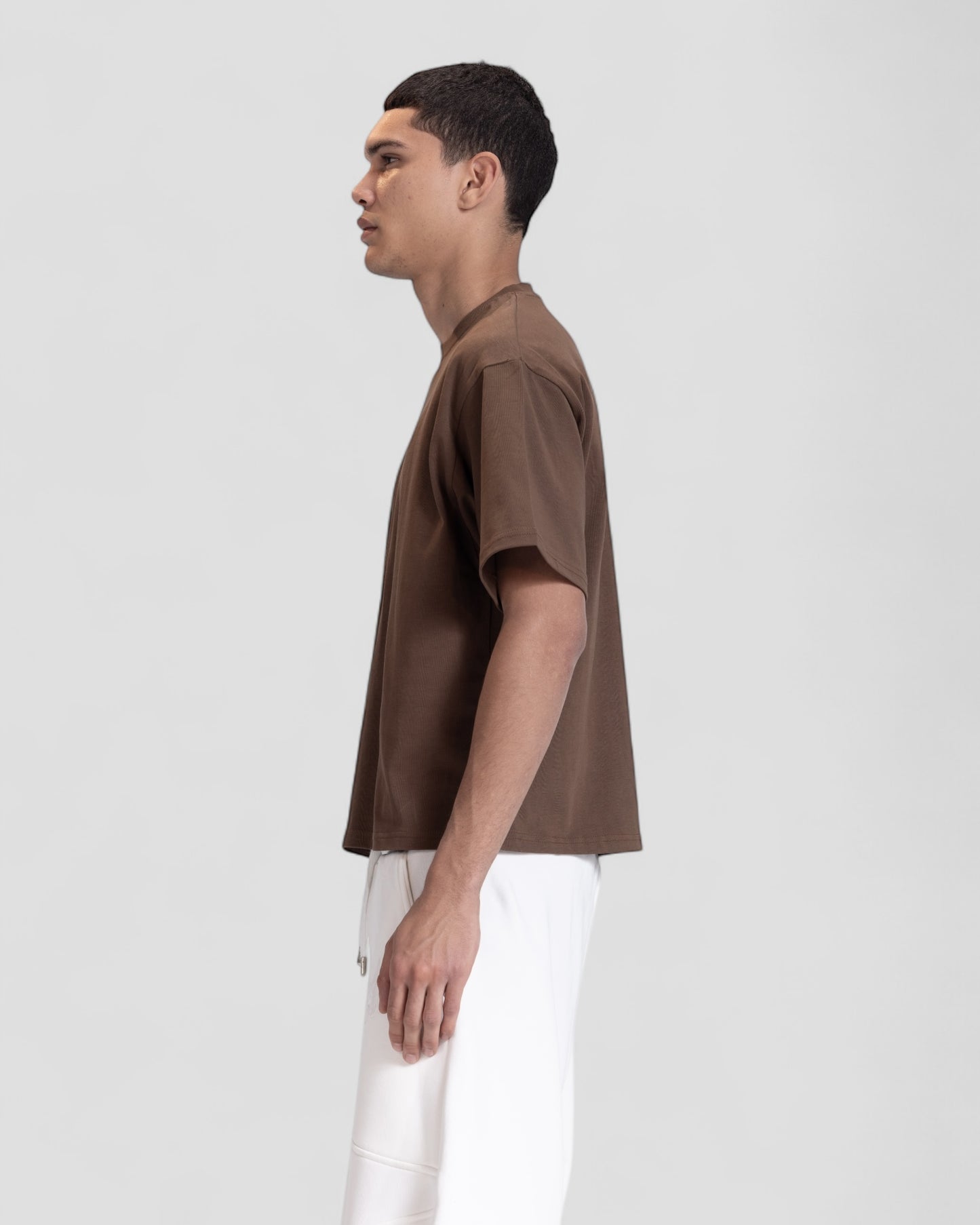 The Perfect Blank Dark Brown Boxy Tshirt