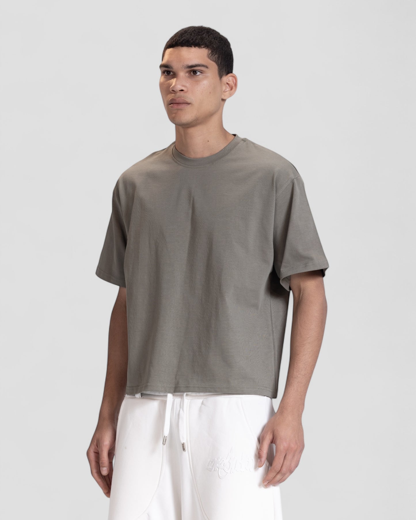 The Perfect Blank Olive Boxy Tshirt