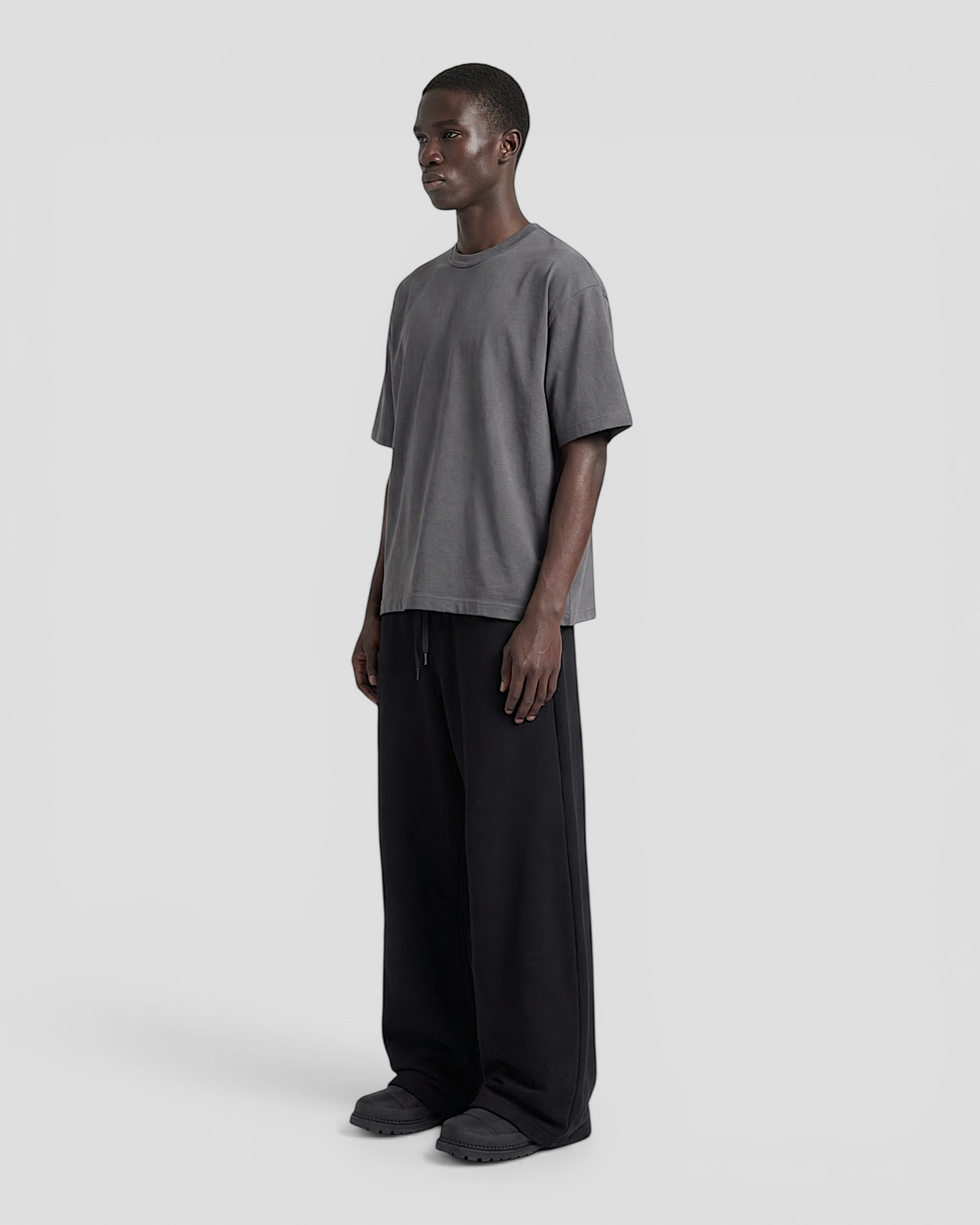 Norte Oversized Blank Dark Grey Tee V2