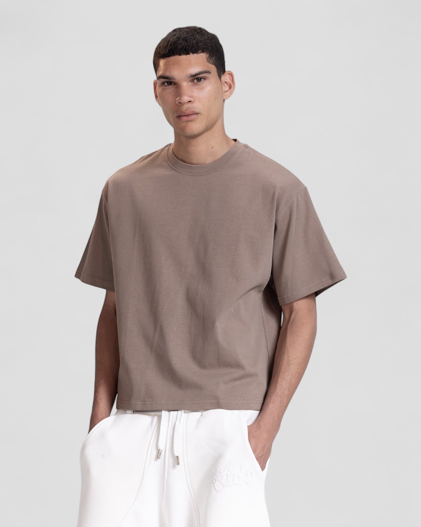 The Perfect Blank Brown Boxy Tshirt