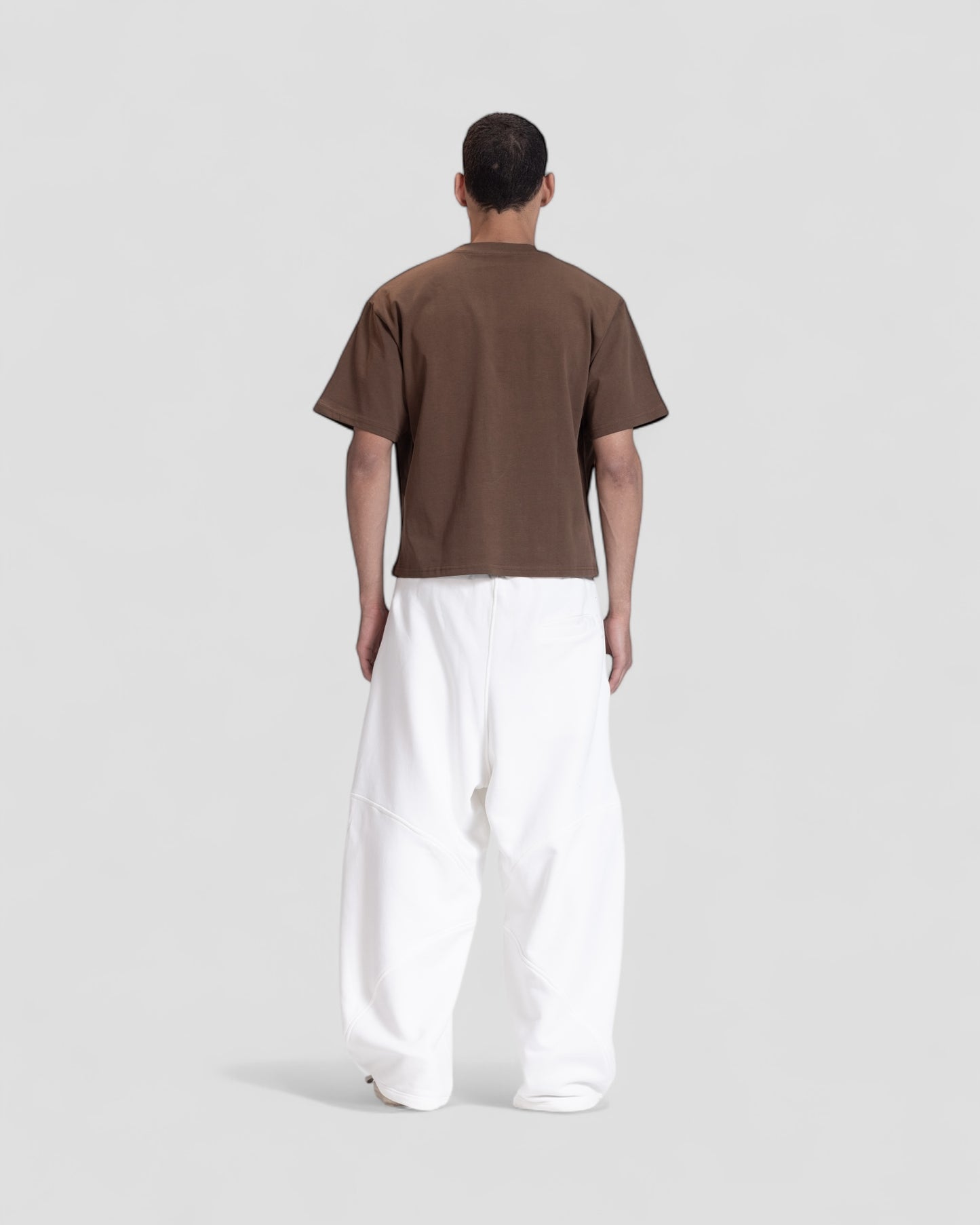 The Perfect Blank Dark Brown Boxy Tshirt
