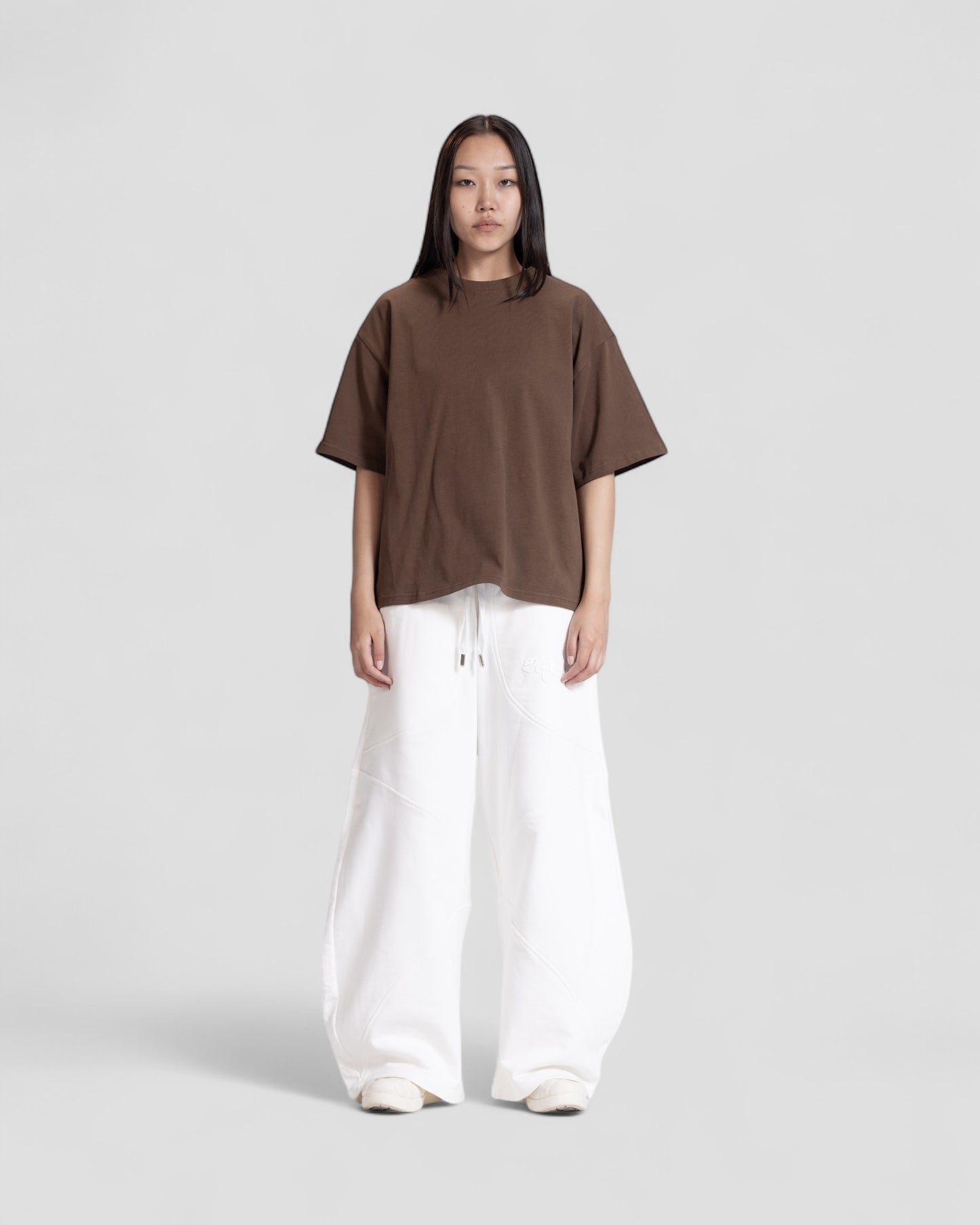 The Perfect Blank Dark Brown Boxy Tshirt