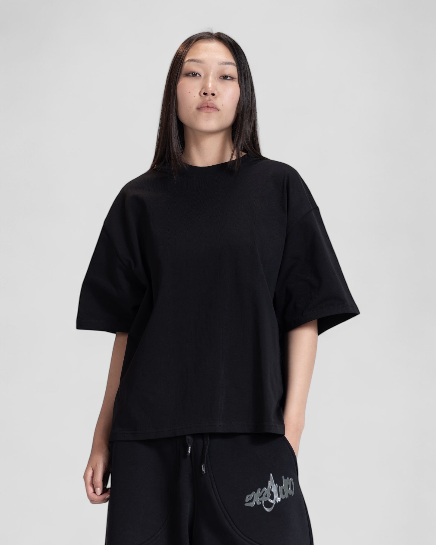 The Perfect Blank Black Boxy Tshirt