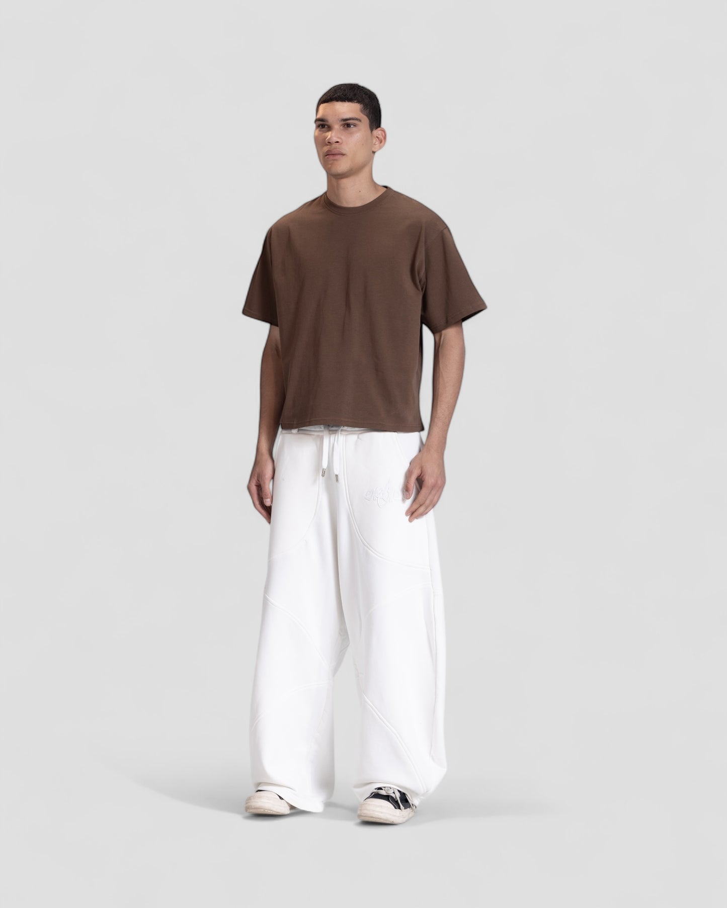 The Perfect Blank Dark Brown Boxy Tshirt