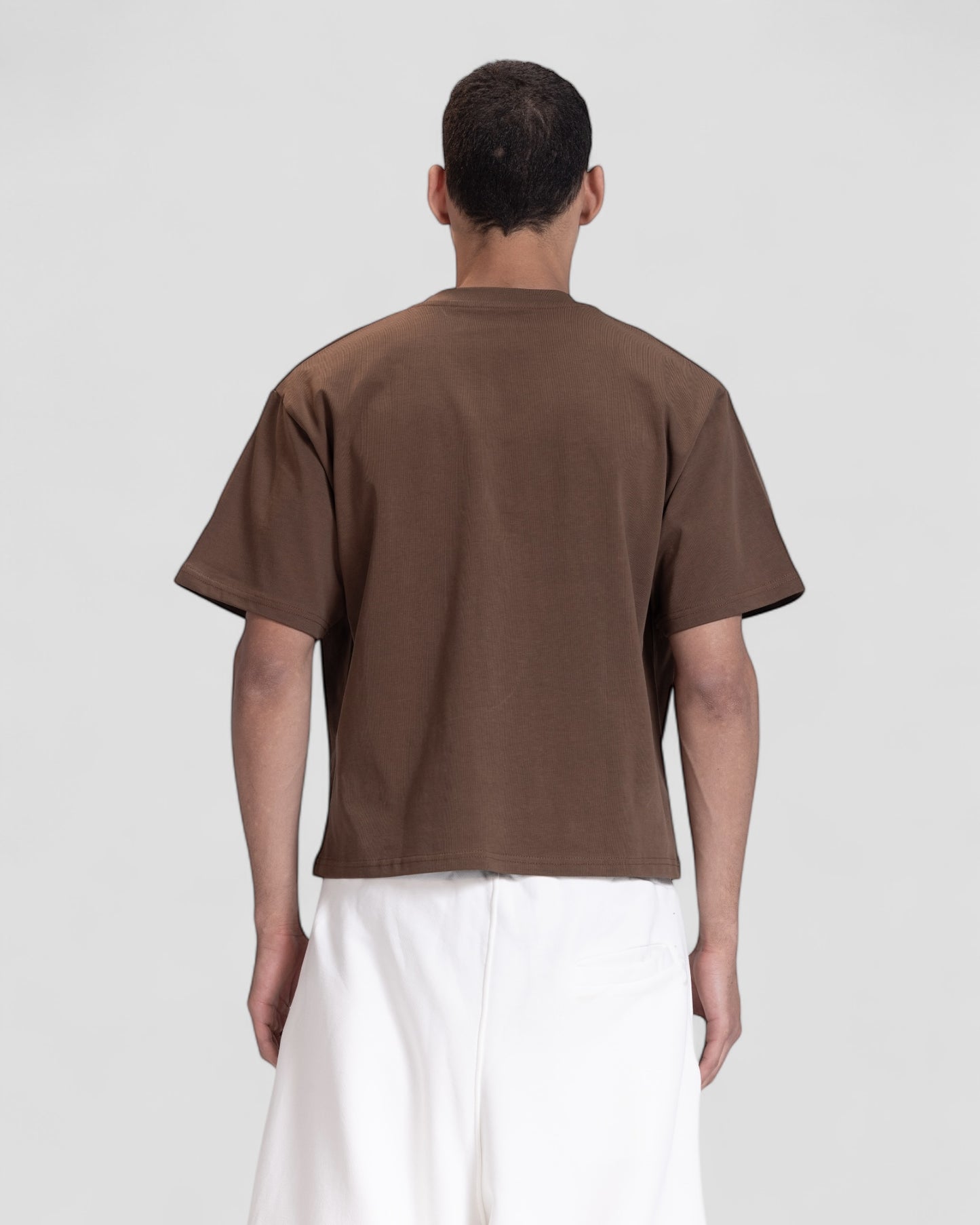 The Perfect Blank Dark Brown Boxy Tshirt
