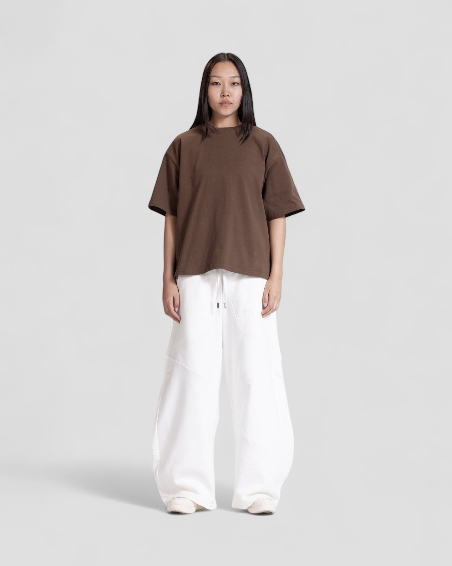 The Perfect Blank Dark Brown Boxy Tshirt