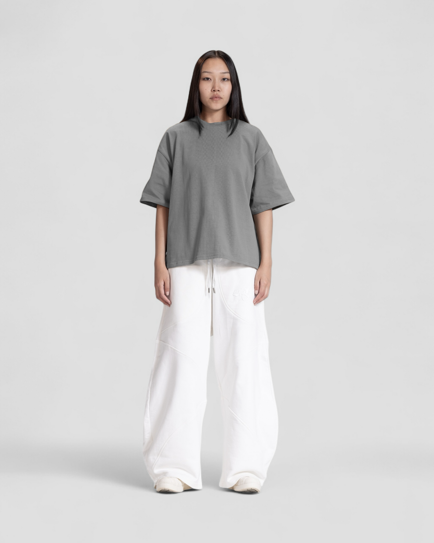 The Perfect Blank Light Grey Boxy Tshirt