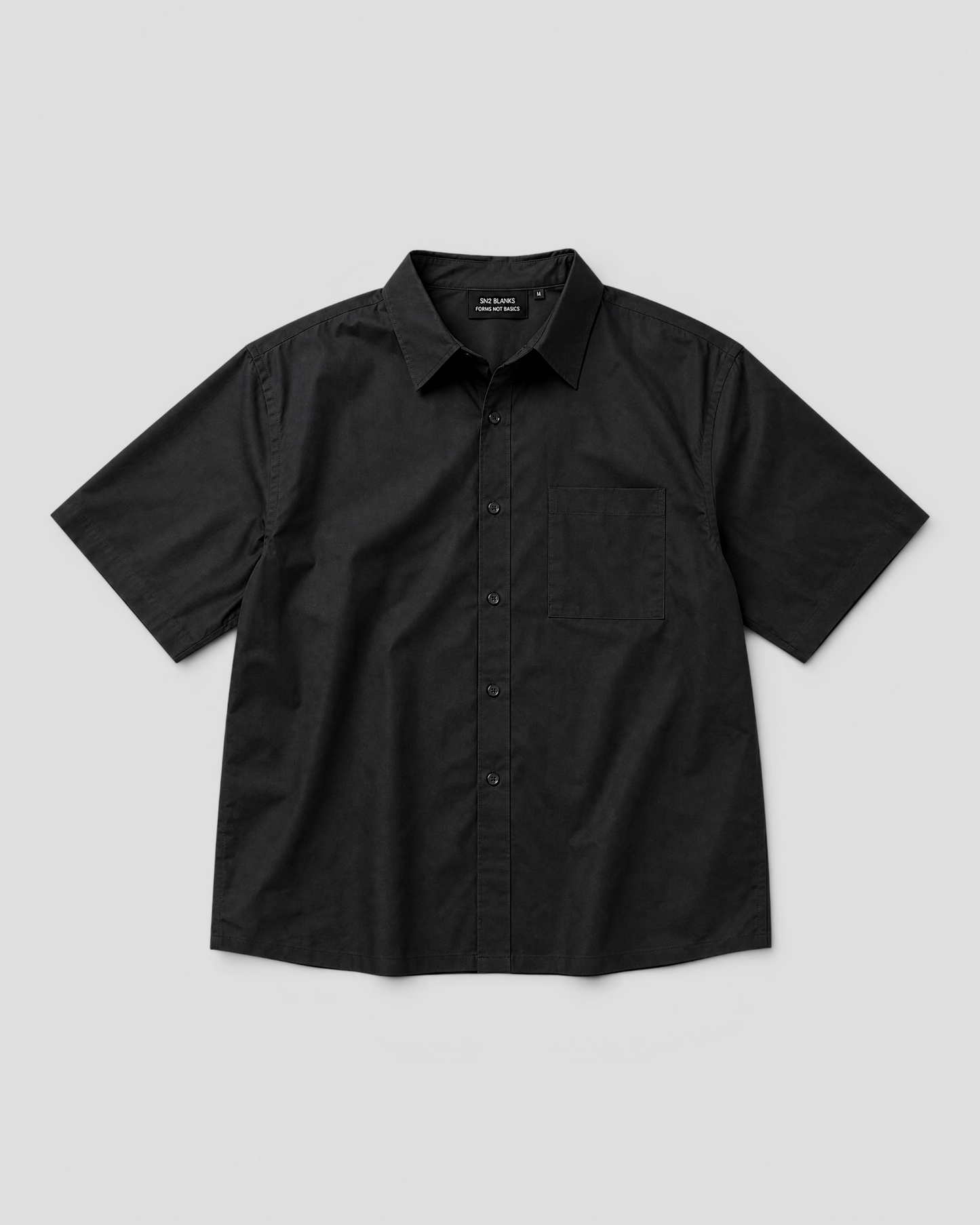 Nate Blank Black Boxy Shirt