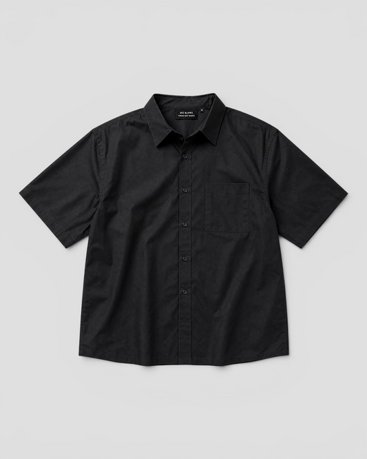 Nate Blank Black Boxy Shirt