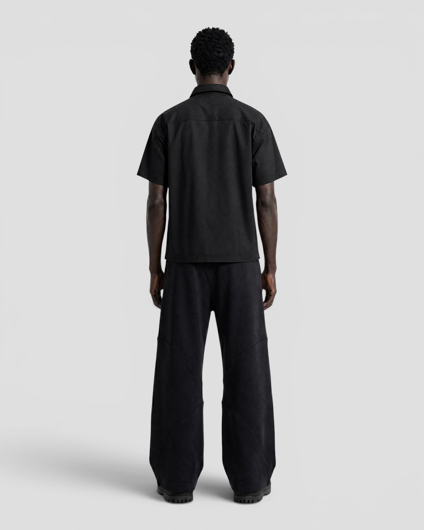 Nate Blank Black Boxy Shirt