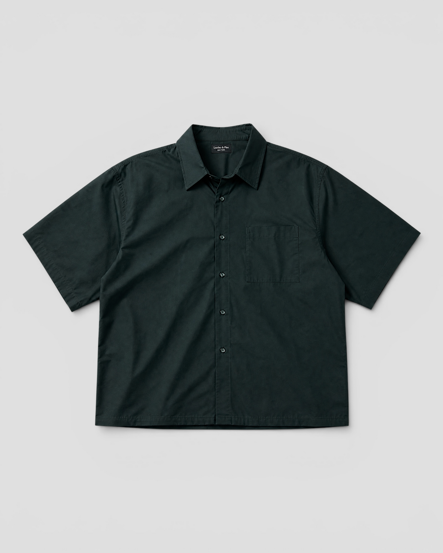 Nate Blank Dark Green Boxy Shirt