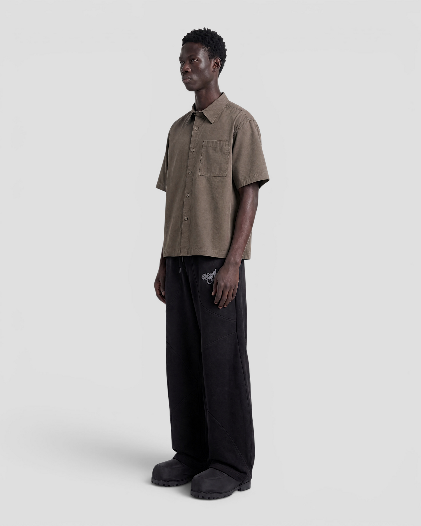 Nate Blank Brown Boxy Shirt