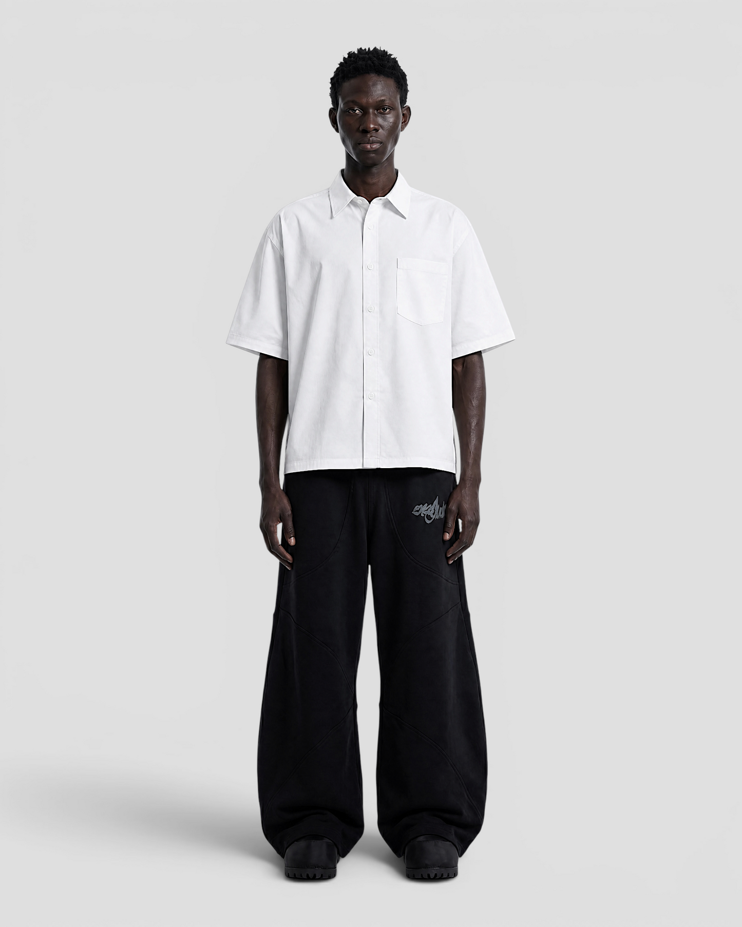 Nate Blank White Boxy Shirt