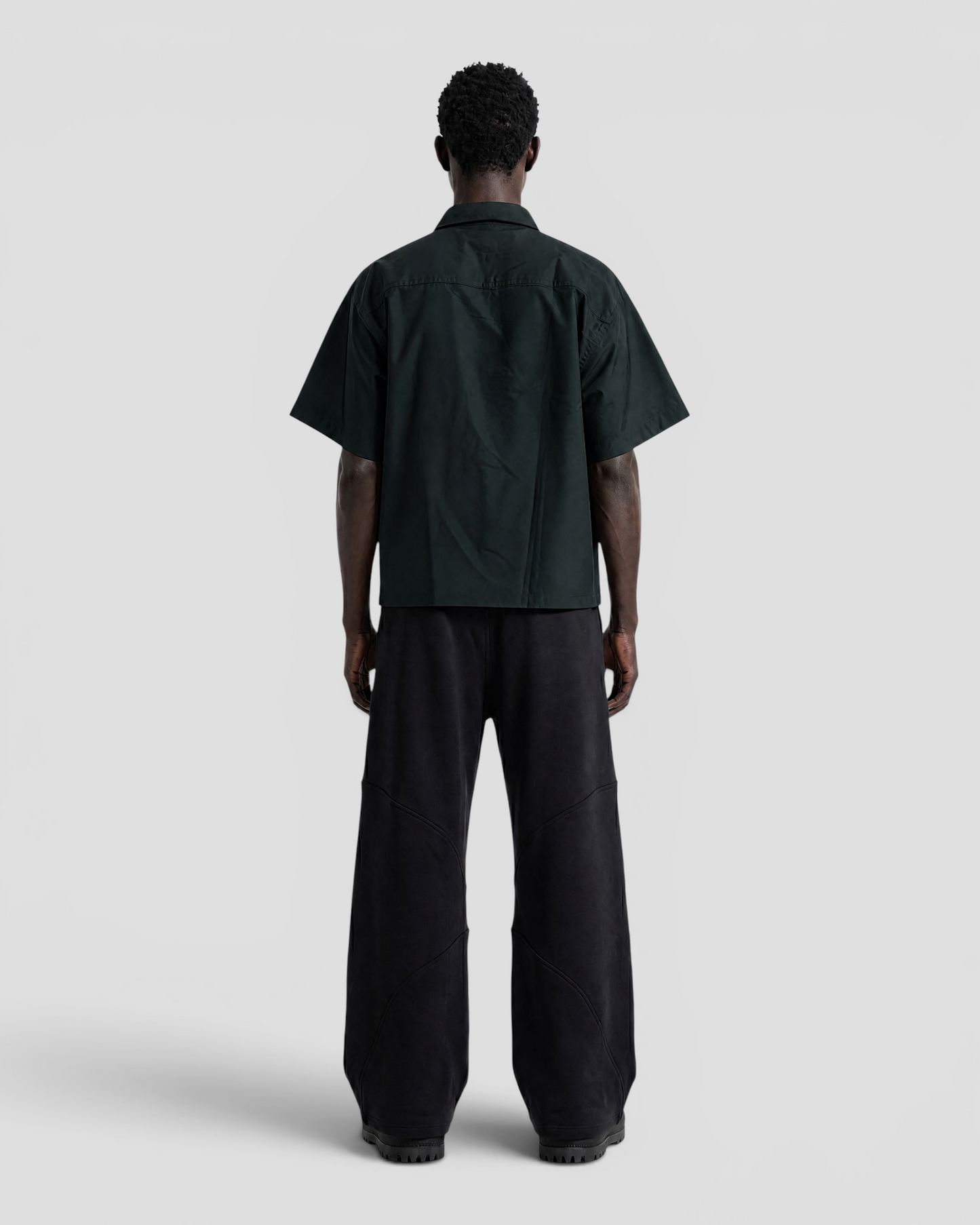 Nate Blank Dark Green Boxy Shirt
