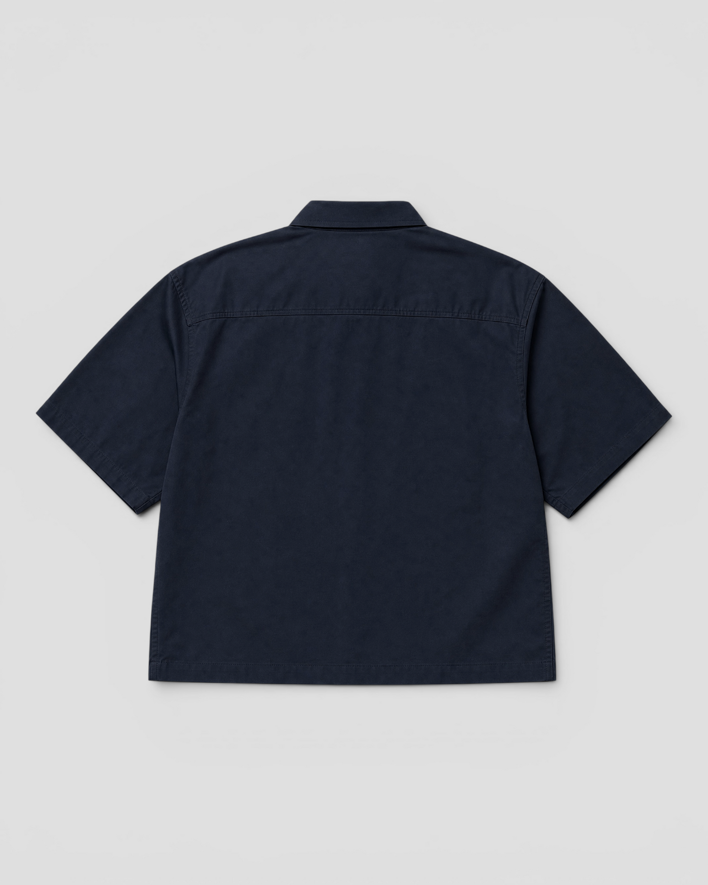 Nate Blank Navy Boxy Shirt