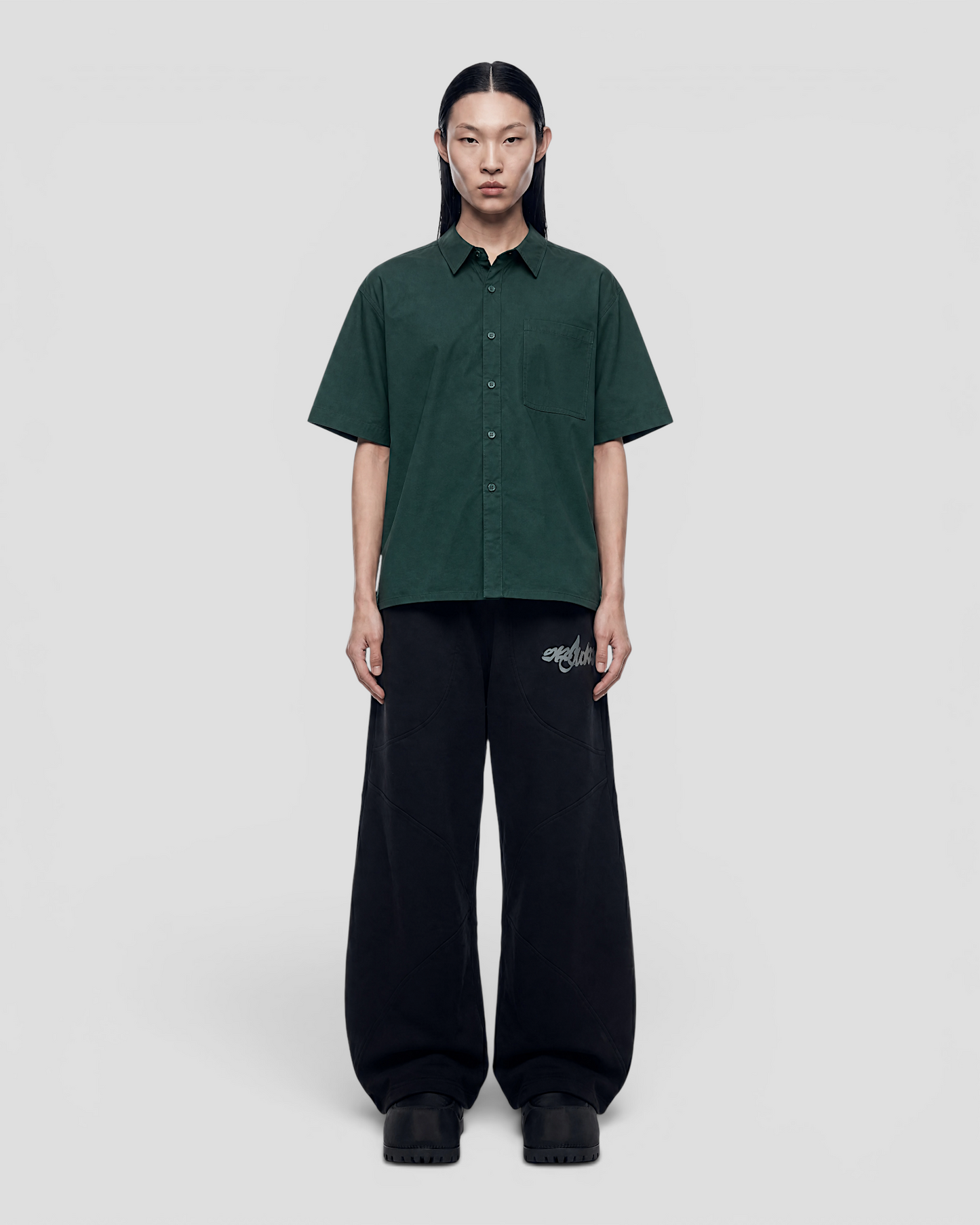 Nate Blank Green Boxy Shirt