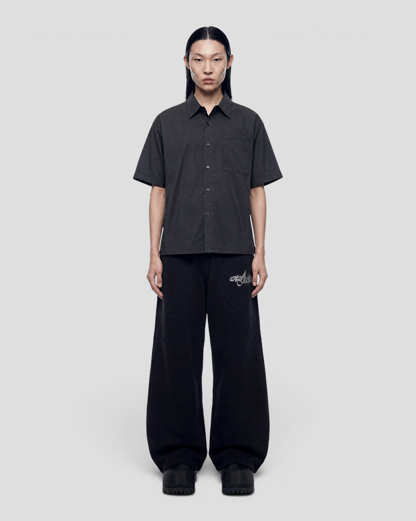 Nate Blank Grey Boxy Shirt