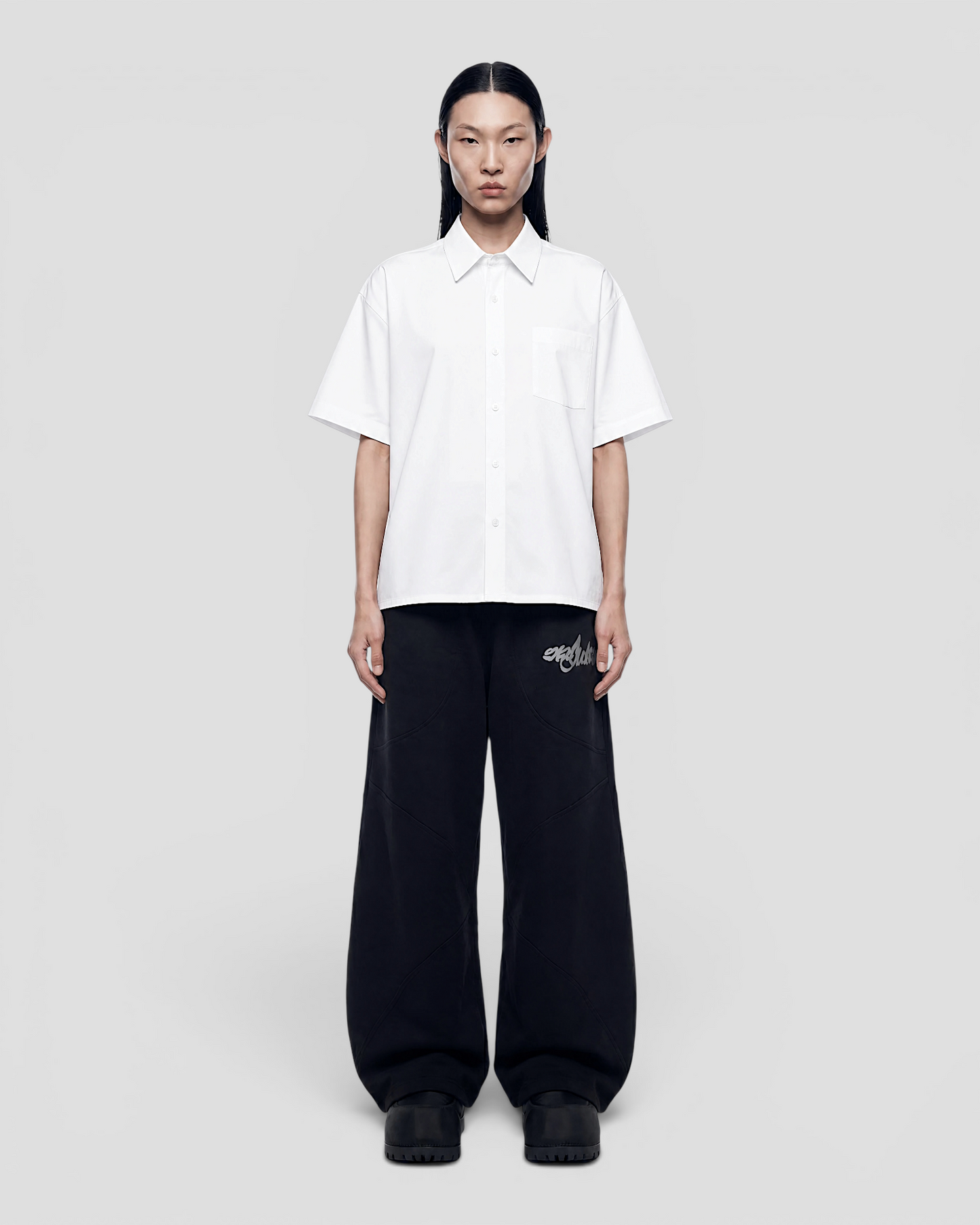 Nate Blank White Boxy Shirt
